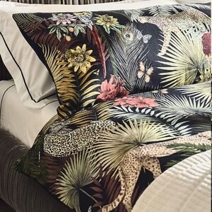 ❤️BUY 5 GET 3 FREE Palm Grove Linen Standard Pillow Shams Set of 2, $79.95